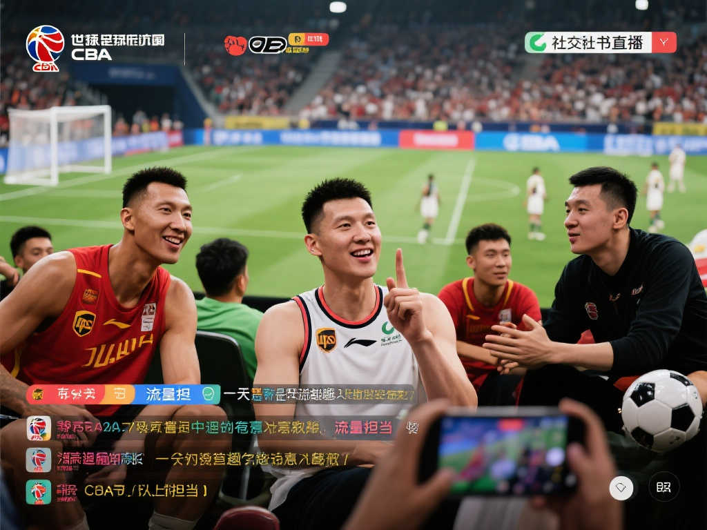 CBA球星直播世界杯，犀利点评引发弹幕热潮
